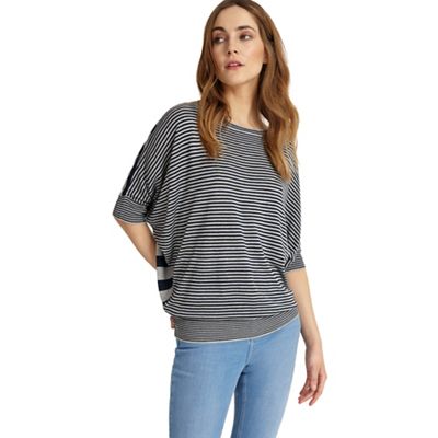 Navy and silver mix stripe becca jumper